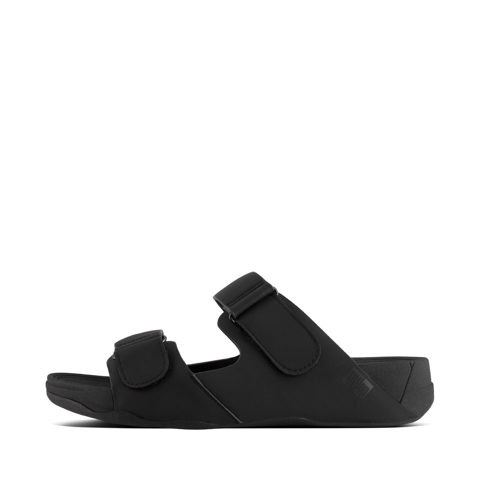 Fitflop Man Slides Black - Gogh Neoprene Adjustable - GK0431825